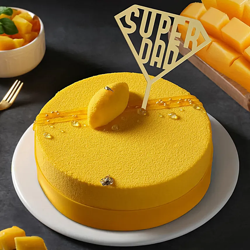 "Tropical Mango Delight Cake for Super Dad