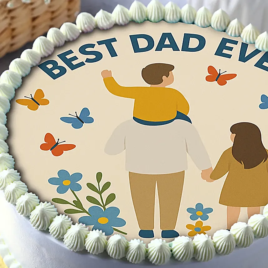 Dad N Me Celebration Photo Cake