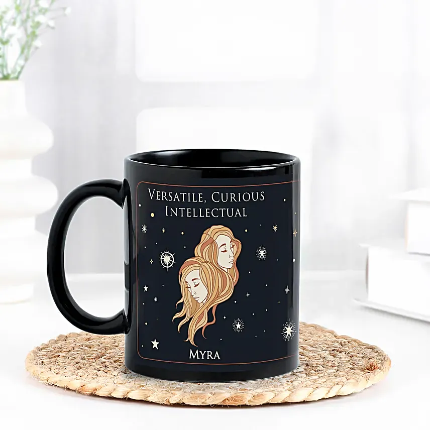 Sassy Gemini Black Ceramic Mug