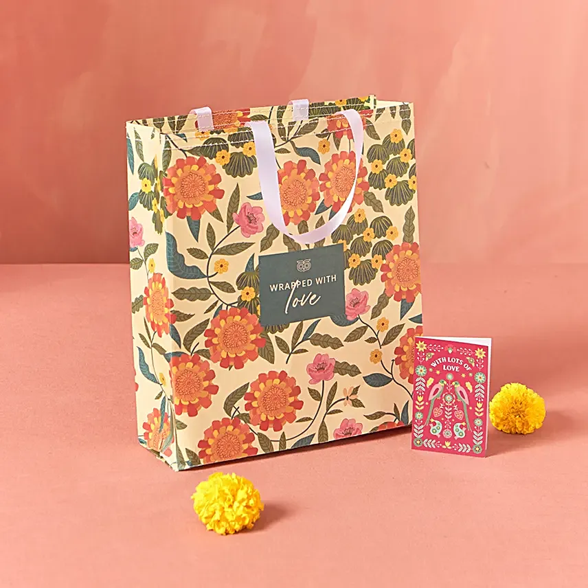 Chumbak Handpainted Floral Dip Platter