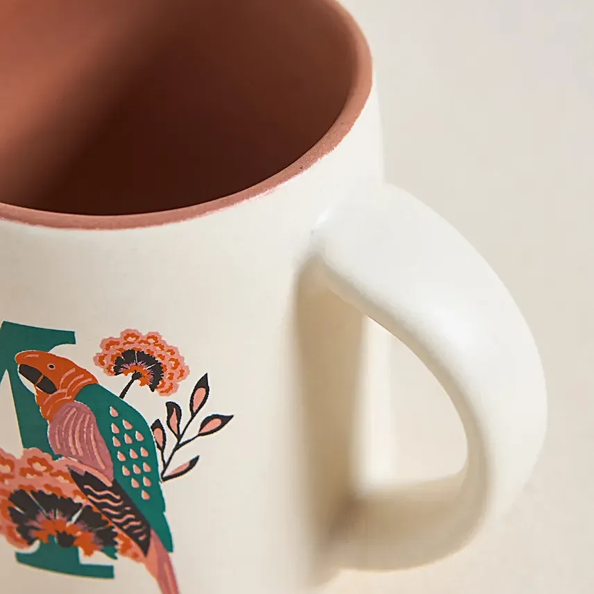 Chumbak Macaw Theme Monogram M Gift Mug
