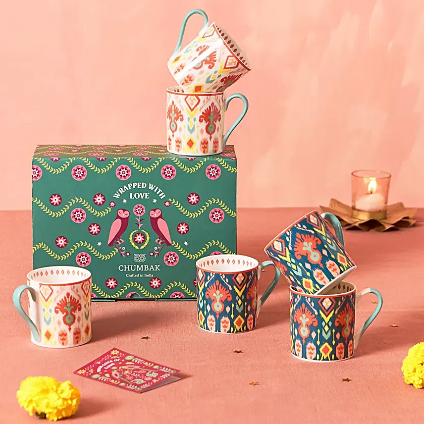Chumbak Traditional Ikat Design Mug Gift Set