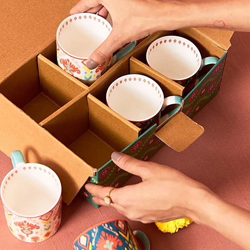 Chumbak Traditional Ikat Design Mug Gift Set
