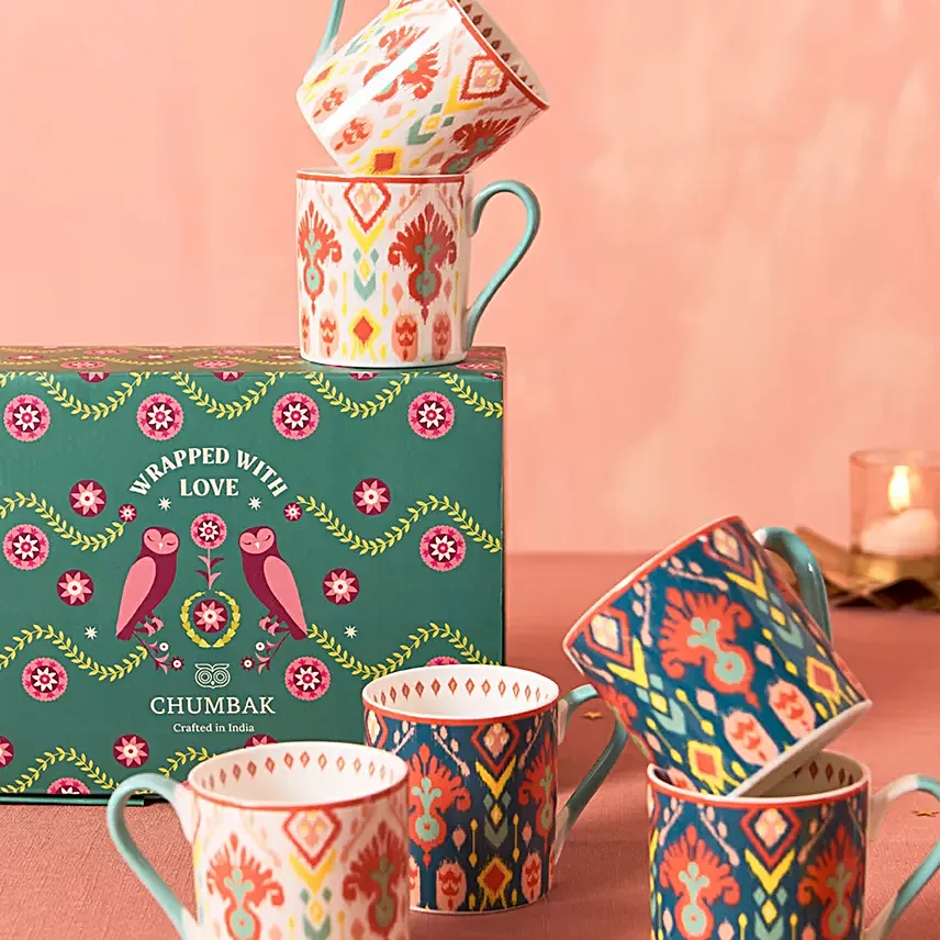Chumbak Traditional Ikat Design Mug Gift Set