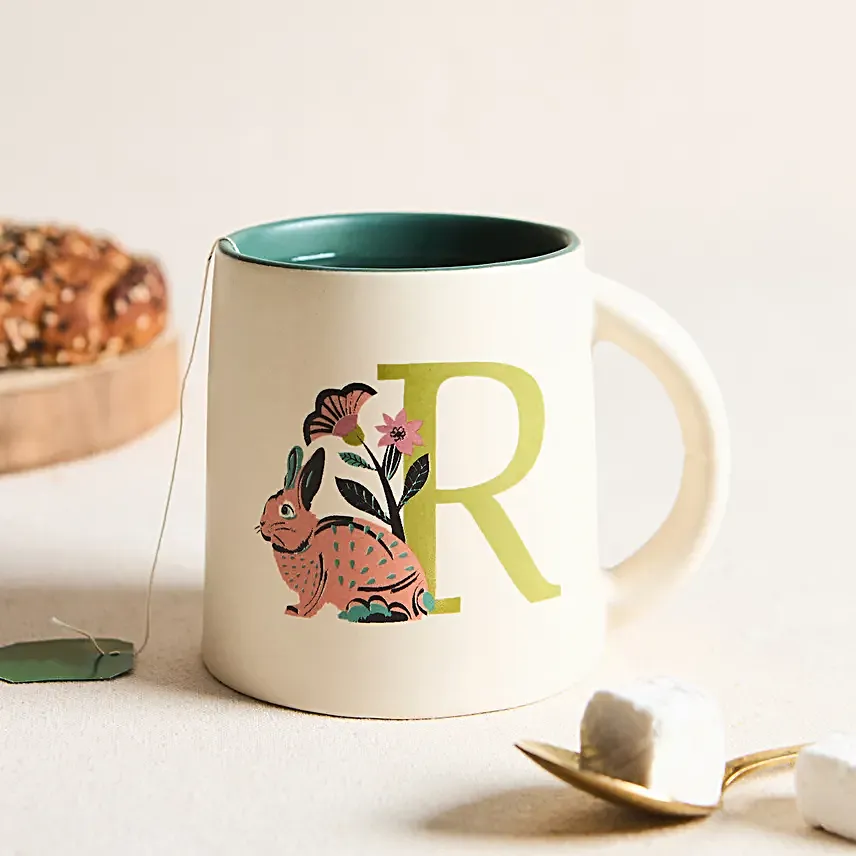 Chumbak Rabbit Monogram R Gift Mug