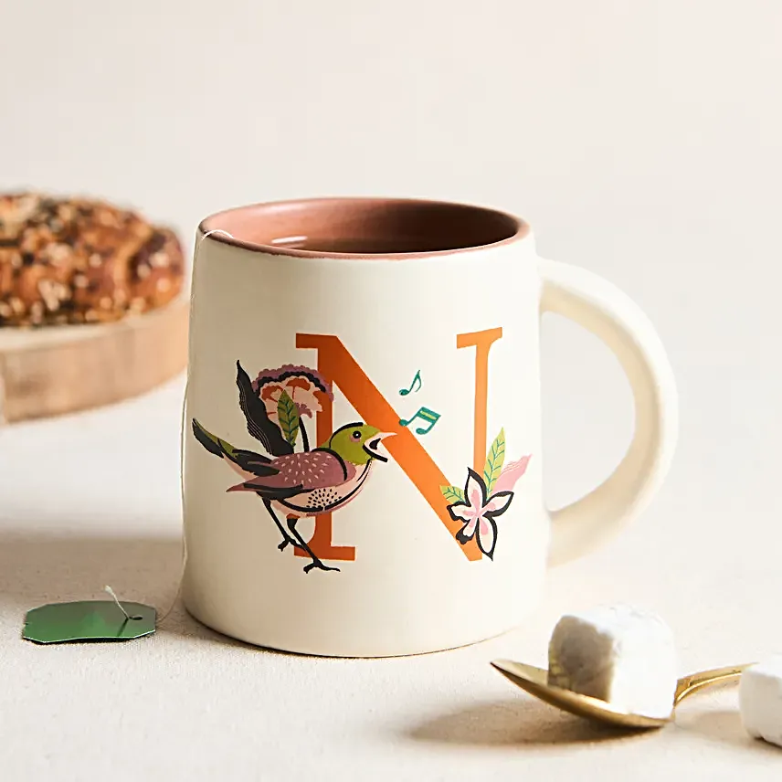 Chumbak Singing Nightingale Monogram N Gift Mug