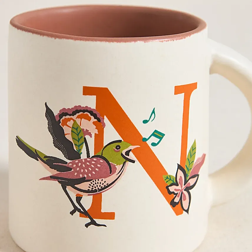 Chumbak Singing Nightingale Monogram N Gift Mug