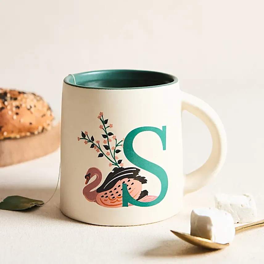 Chumbak Swan Beauty Monogram S Gift Mug