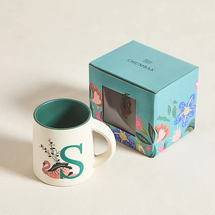Chumbak Swan Beauty Monogram S Gift Mug