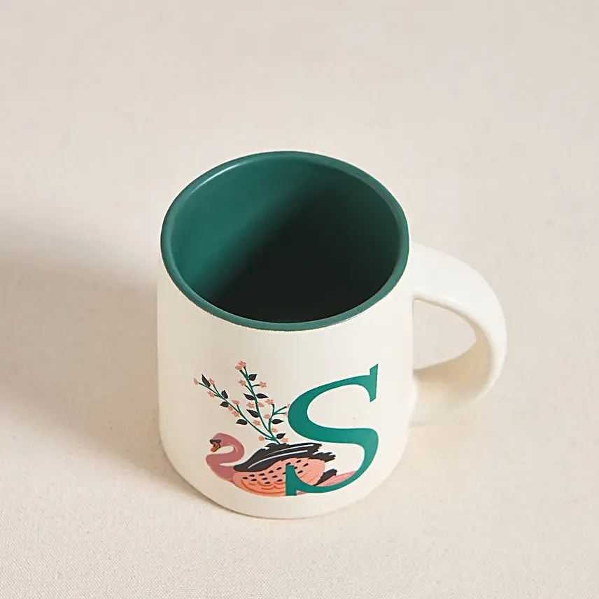 Chumbak Swan Beauty Monogram S Gift Mug
