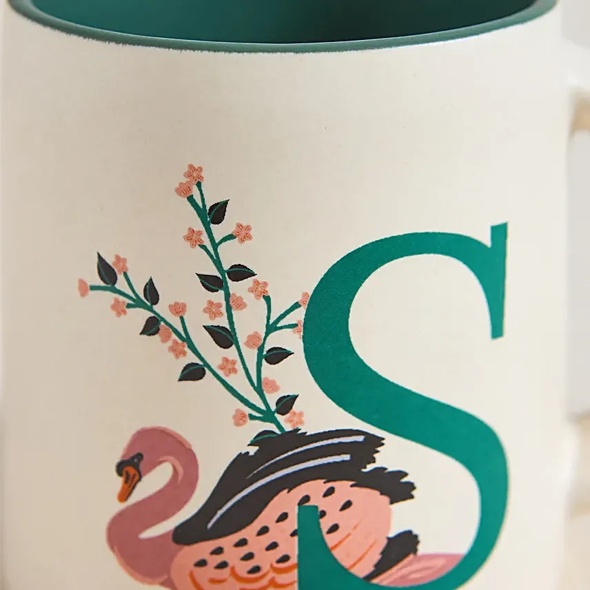 Chumbak Swan Beauty Monogram S Gift Mug