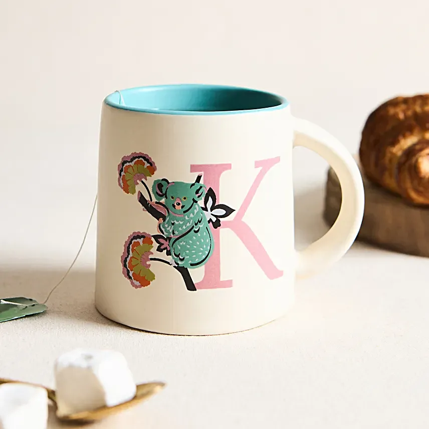 Chumbak Cute Koala Monogram K Gift Mug