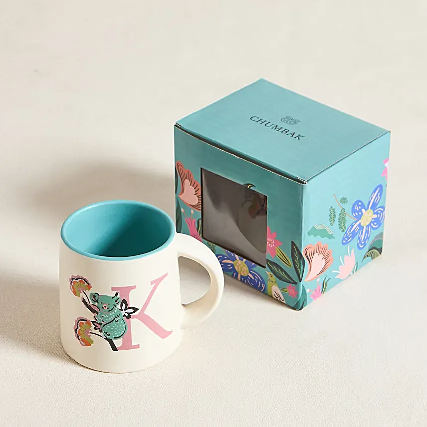 Chumbak Cute Koala Monogram K Gift Mug