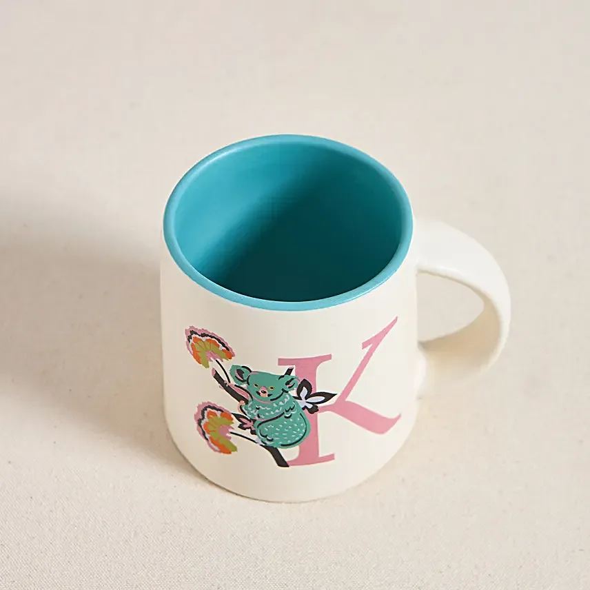 Chumbak Cute Koala Monogram K Gift Mug