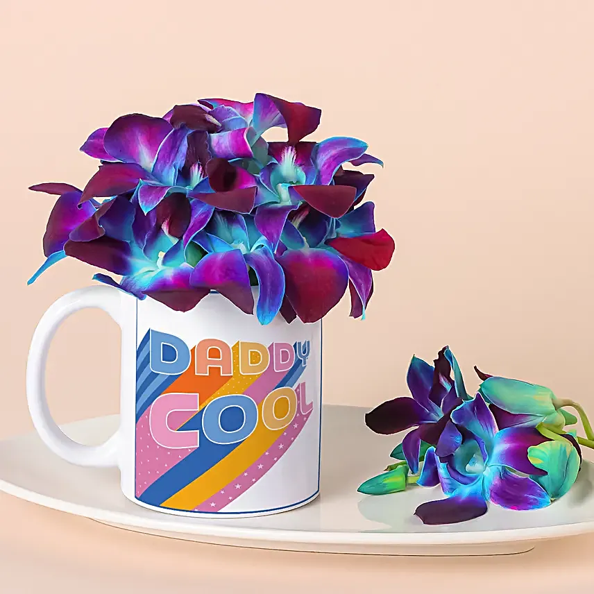 Fathers Day Orchid Delight in Mug