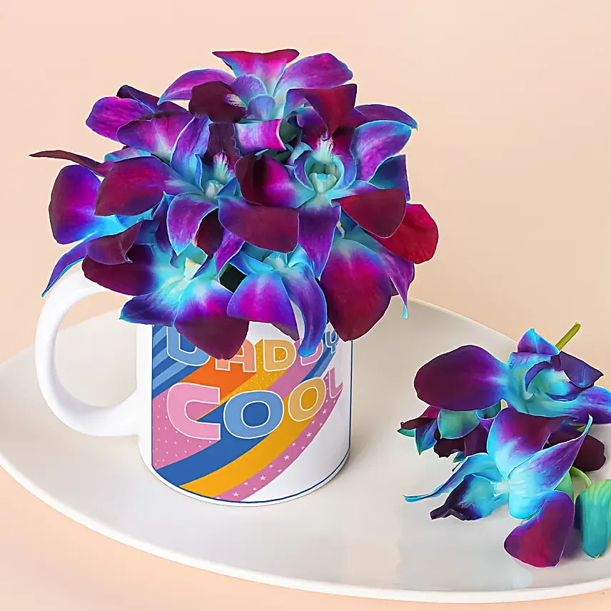 Fathers Day Orchid Delight in Mug