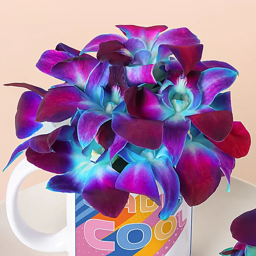 Fathers Day Orchid Delight in Mug