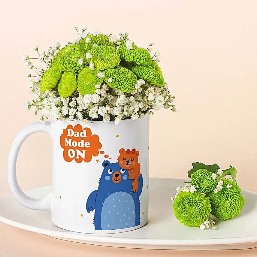 Green Blooms Mug for Dad