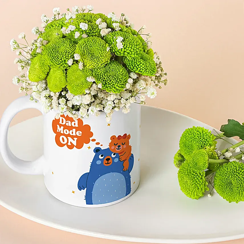 Green Blooms Mug for Dad