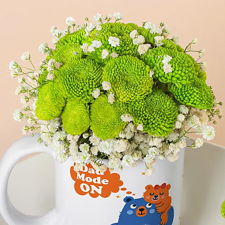 Green Blooms Mug for Dad