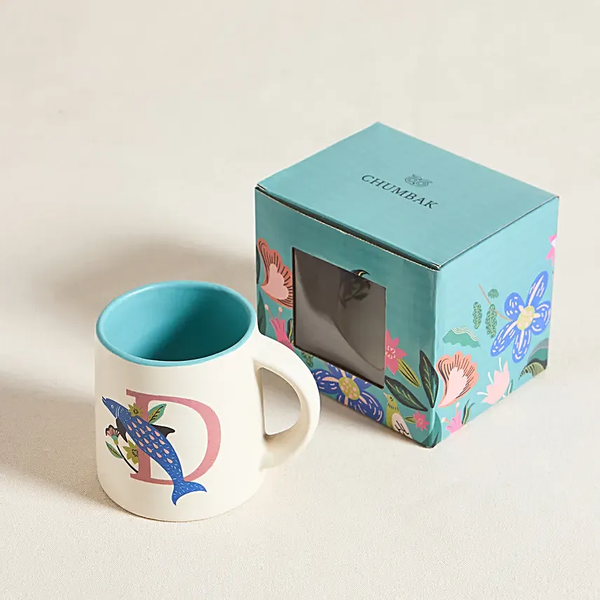 Chumbak Dreamy Dolphin Monogram D Gift Mug