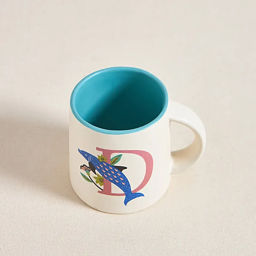 Chumbak Dreamy Dolphin Monogram D Gift Mug