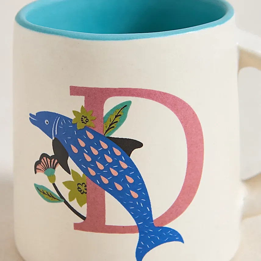 Chumbak Dreamy Dolphin Monogram D Gift Mug
