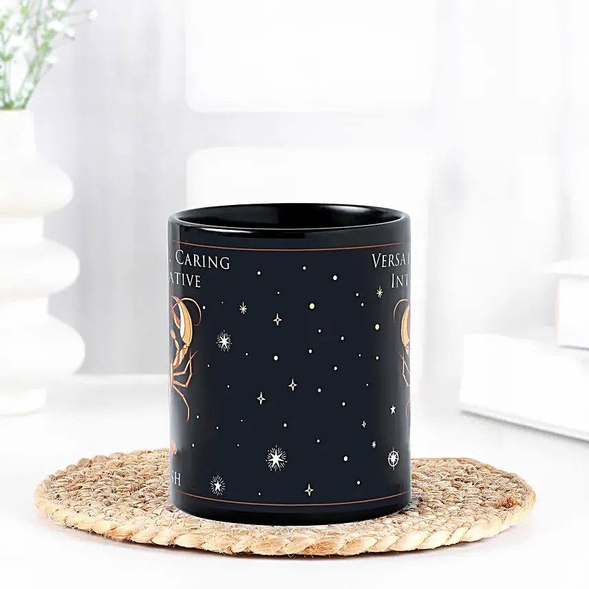 Cancer Zodiac Black Photo Mug