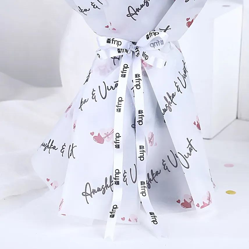 Personalised Couple Love Bouquet N Sumptuous Cake