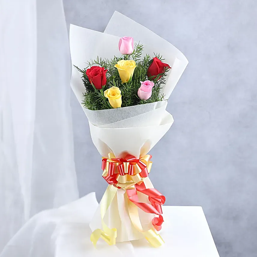 Spring Time Bouquet N Black Forest Cake Combo