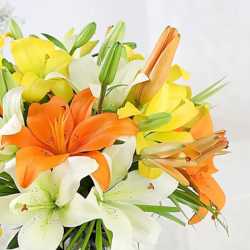 Online Mix Lilies In Fishbowl Vase