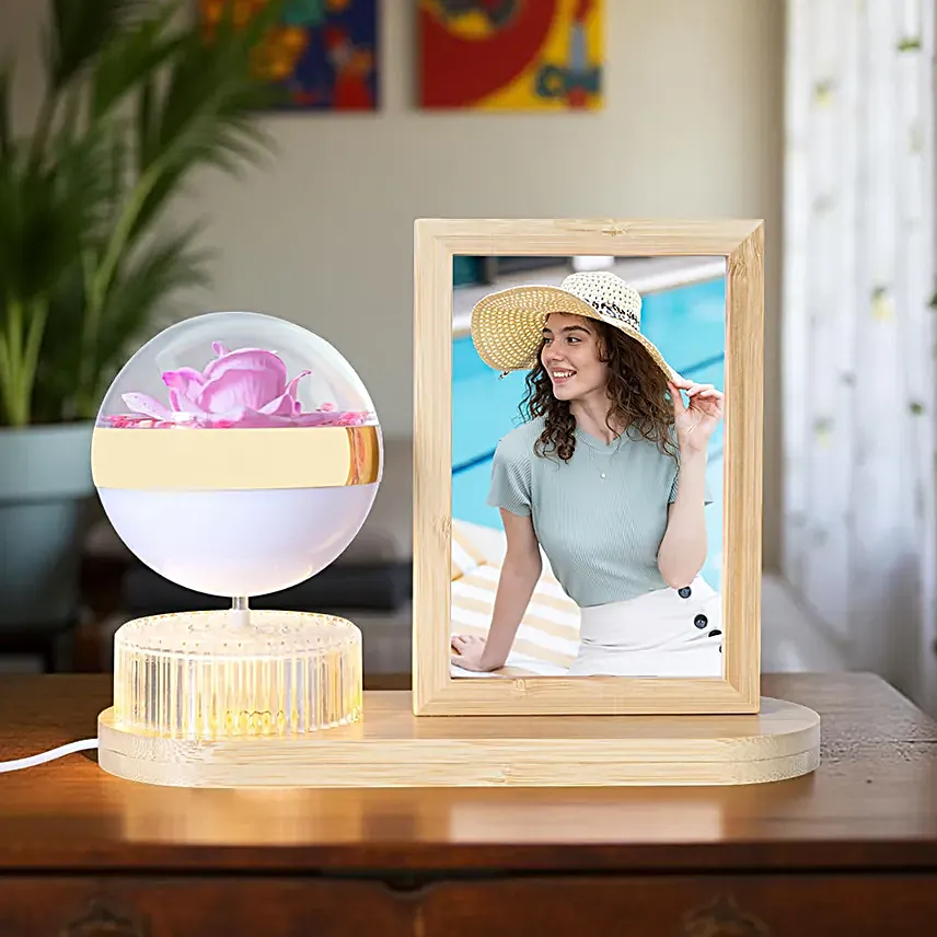 Romantic Bloom Photo Frame Lamp