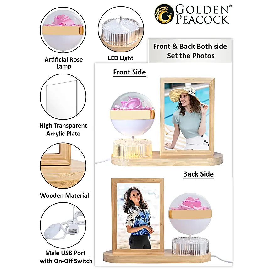 Romantic Bloom Photo Frame Lamp