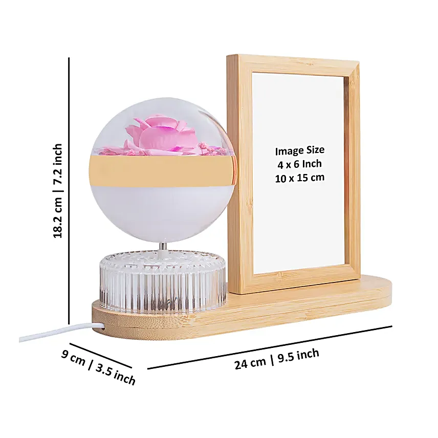 Romantic Bloom Photo Frame Lamp