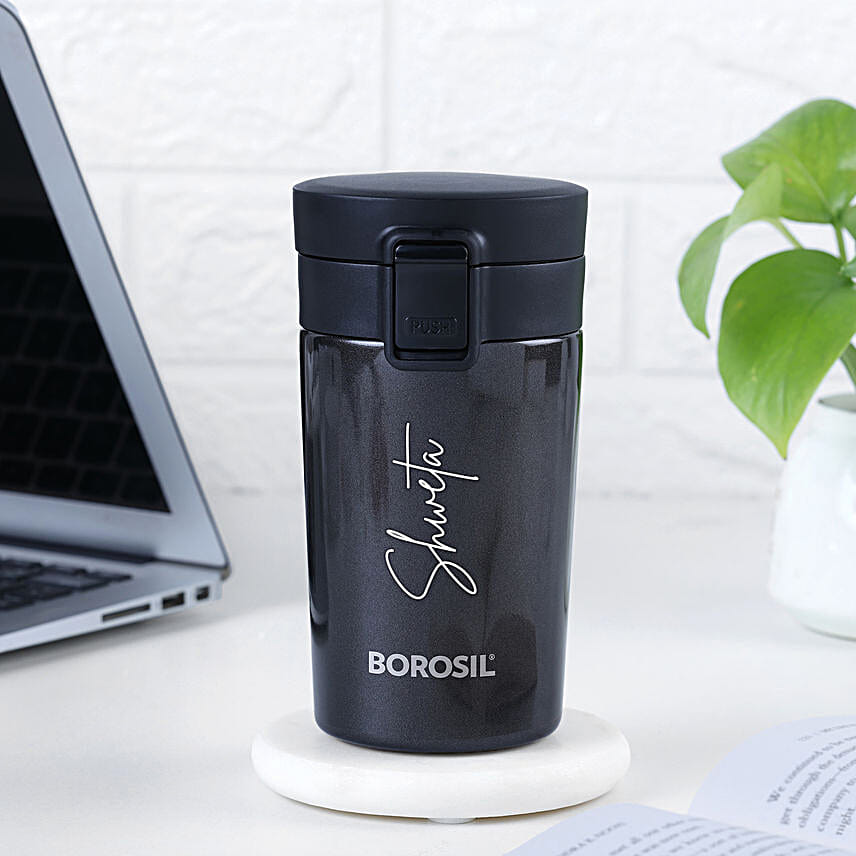 Personalised Borosil Hydra Coffeemate Travel Mug