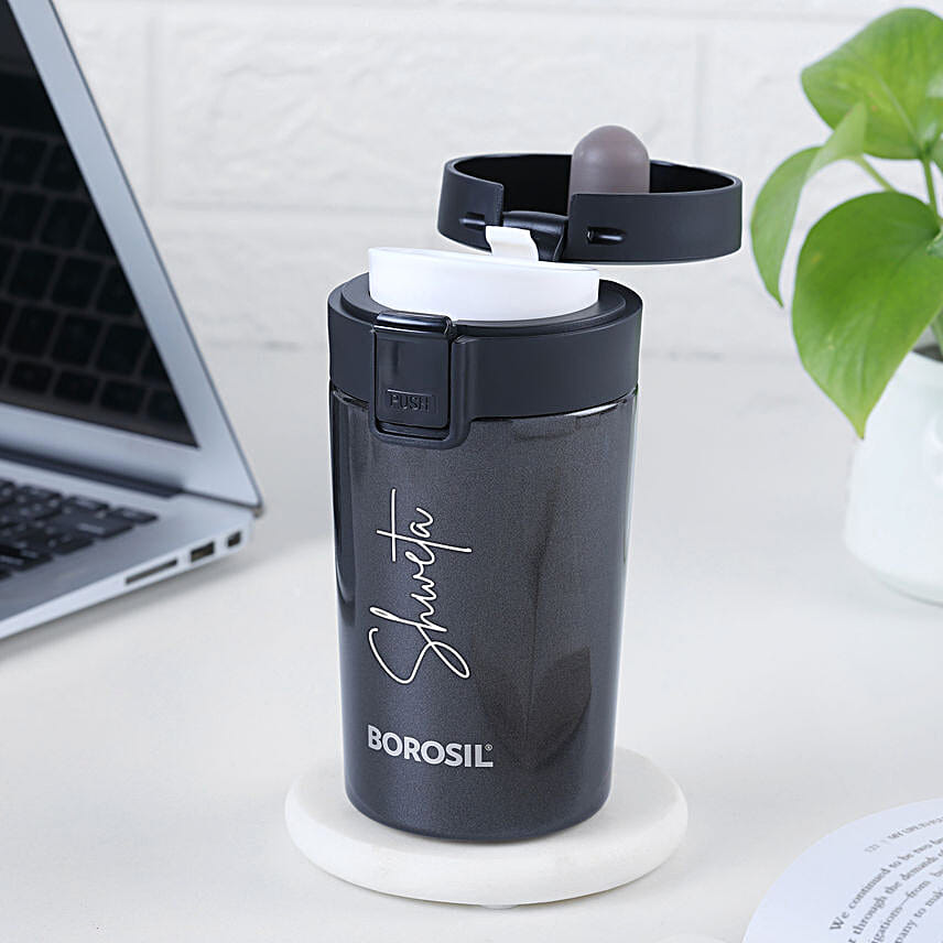 Personalised Borosil Hydra Coffeemate Travel Mug