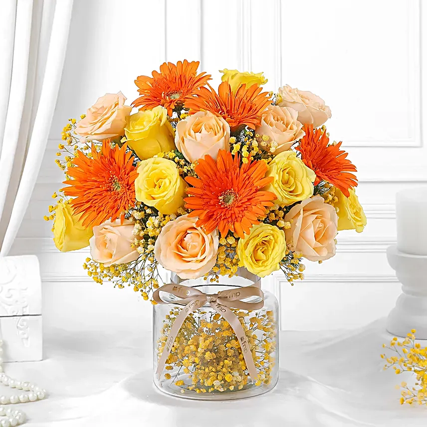 Vibrant Rakhi Floral Gift