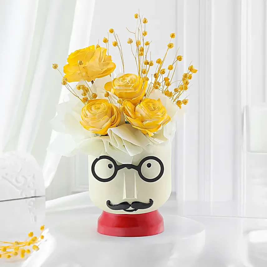 Golden Blooms with Pearl Rakhi Box