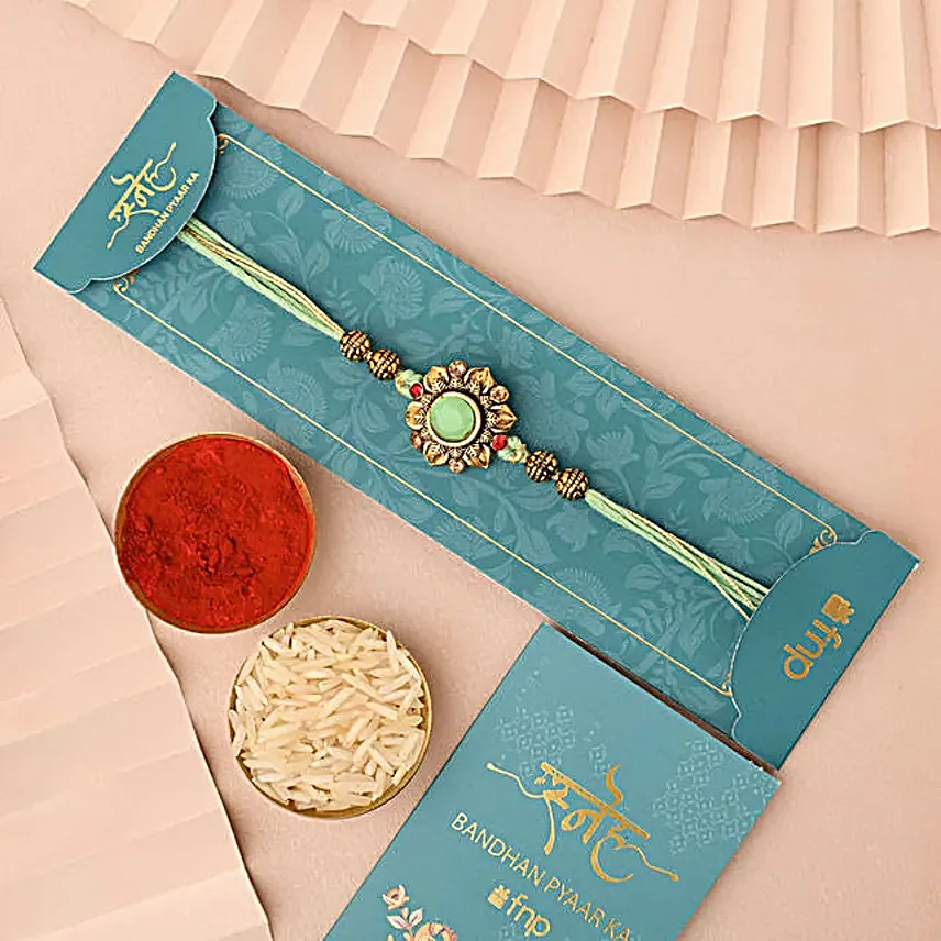 Sneh Ethnic Rakhi and 2 Layer Bamboo Plant
