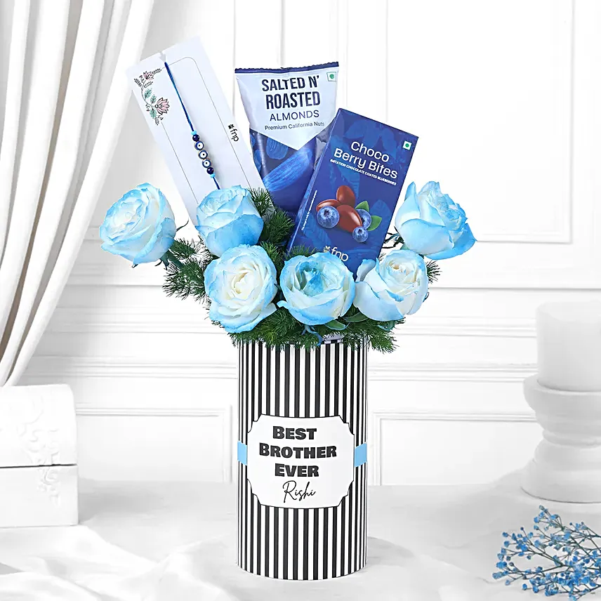 Feng Shui Evil Eye Rakhi Gift with Vase N Treats