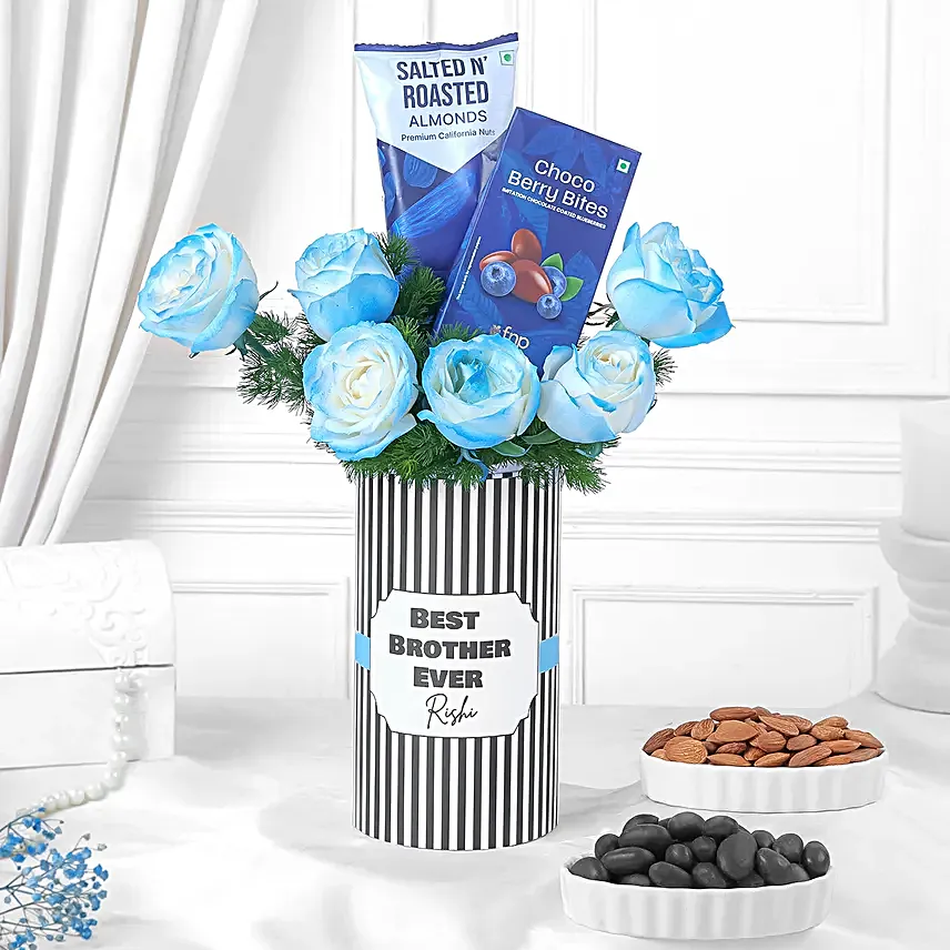Feng Shui Evil Eye Rakhi Gift with Vase N Treats
