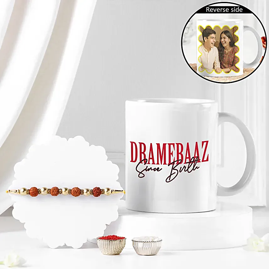 Bond Over Brews with Personalised Mug n Rakhi