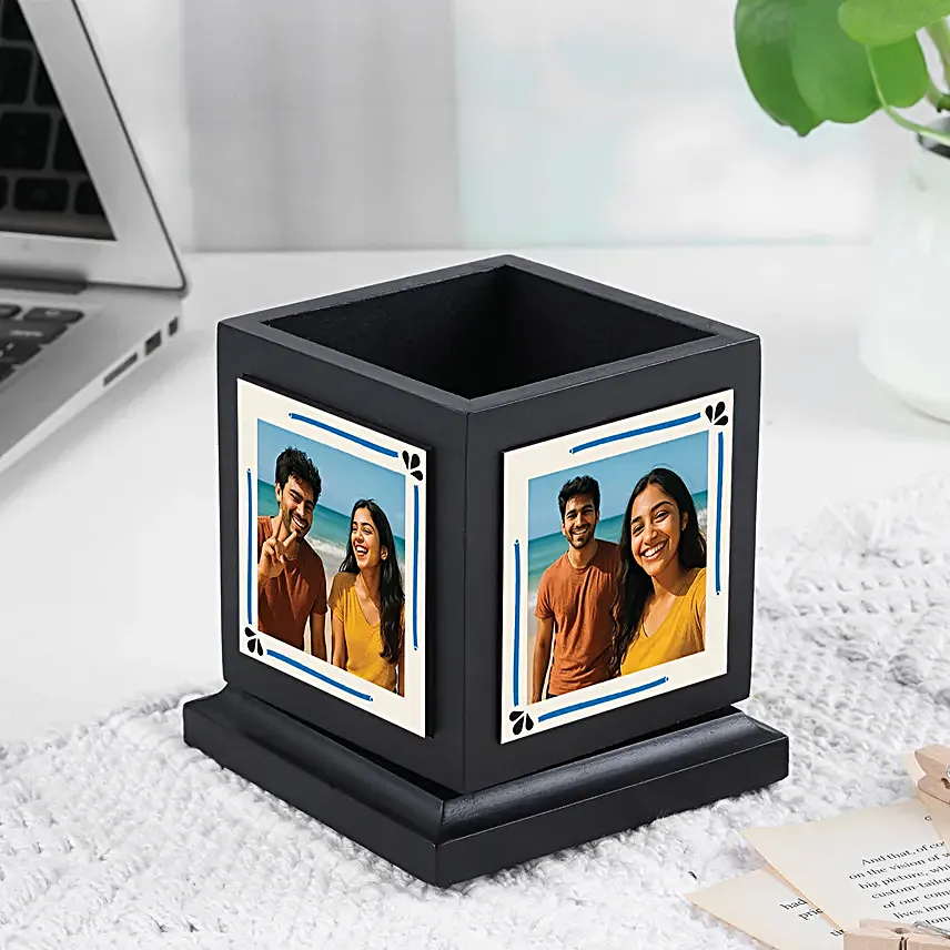 Charming Evil Eye Rakhi N Custom Pen Holder Gift