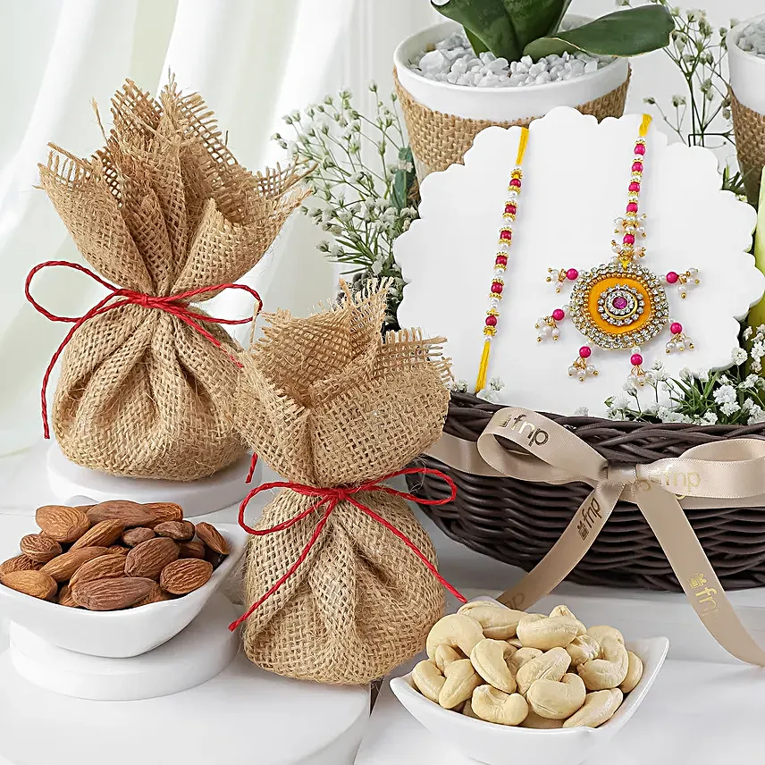 Designer BB Rakhi with Lush Plant Duo