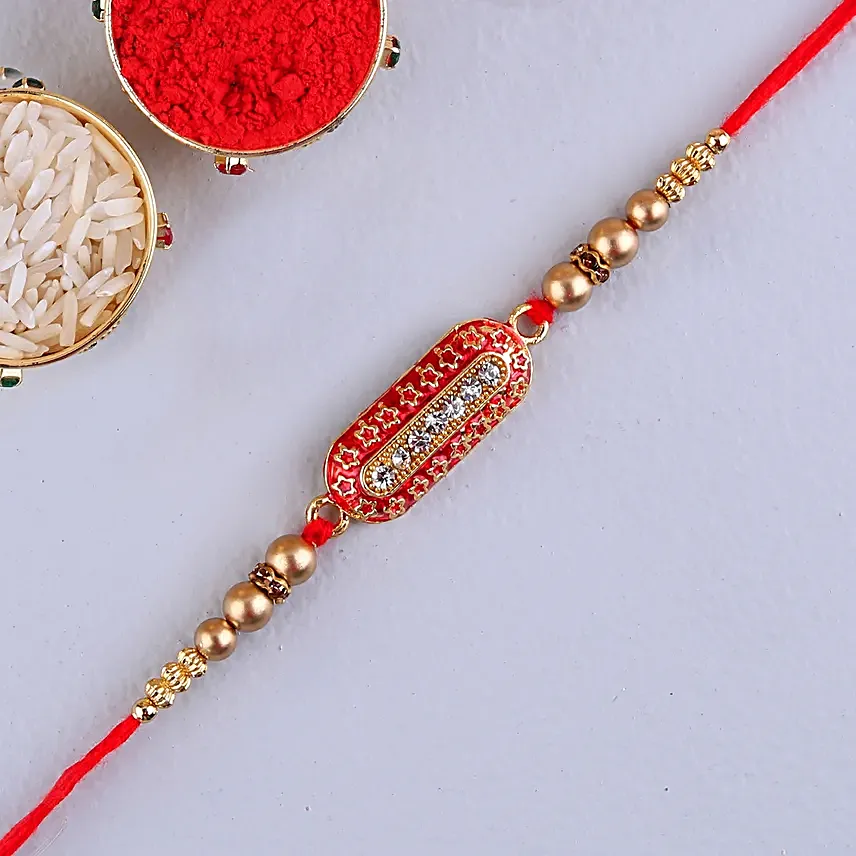 Designer Capsule Rakhi And Jade Plant House Pot C
