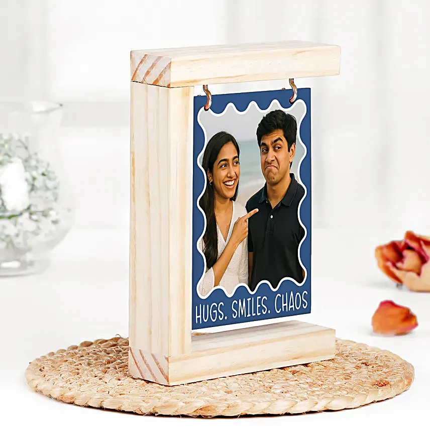 Devotional Rudrakash Rakhi with Custom Photo Frame