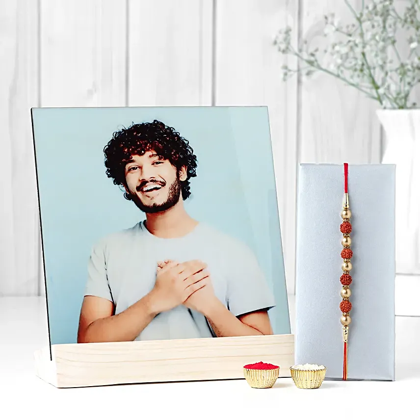 Earthly Rudraksha Rakhi N Photo Frame
