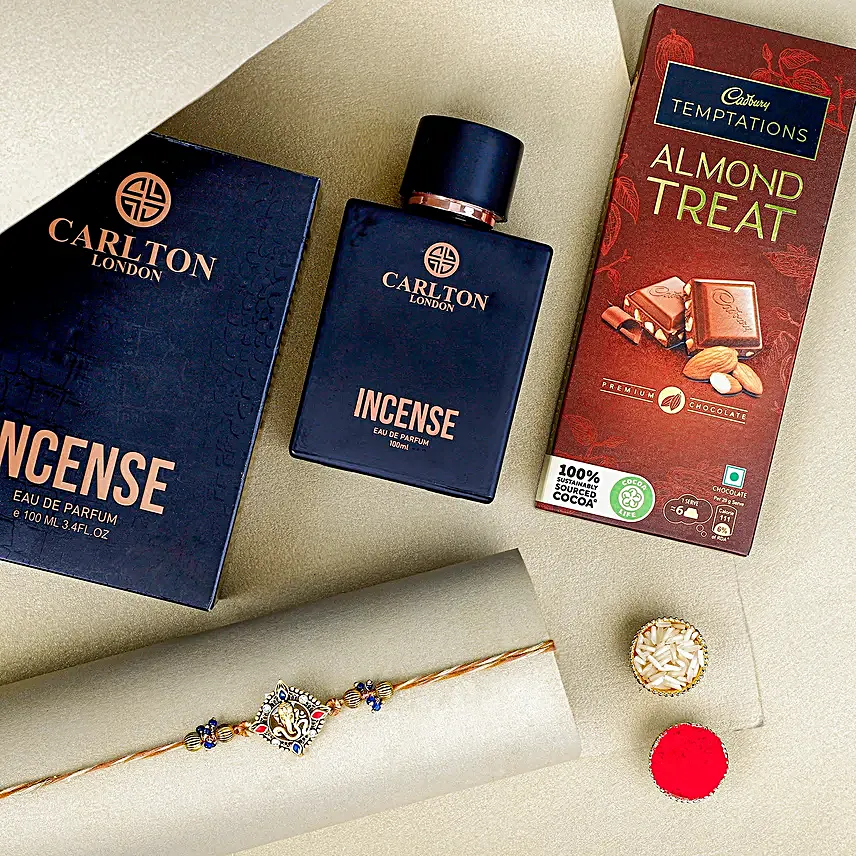 Ganesha Serenity Rakhi N Carlton Perfume With Chocolate