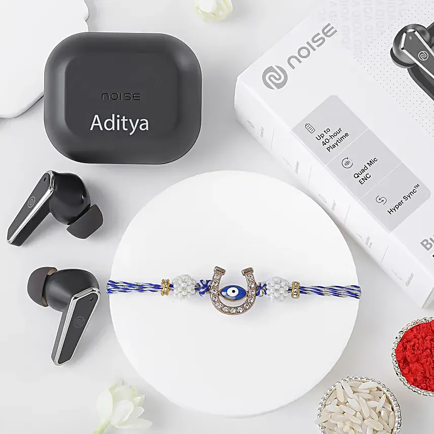 Personalised Noise Wireless Earbuds N Rudrakash Rakhi Gift