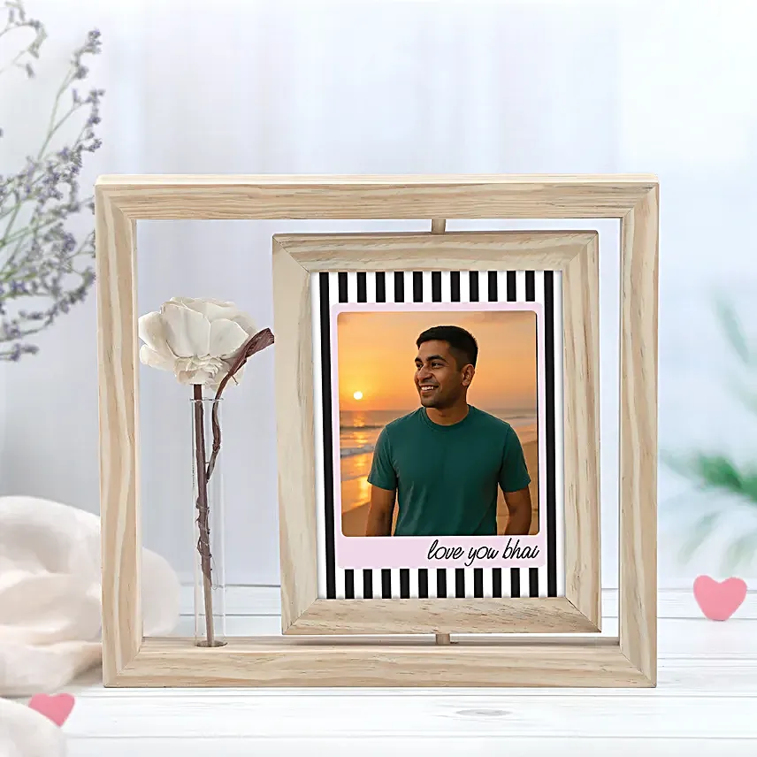 Personalised Photo Frame N Evil Eye Rakhi